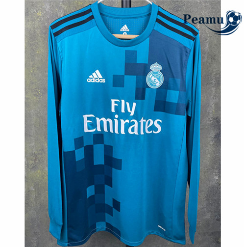 Peamu - Camisola Futebol Retro Real Madrid Terceiro Equipamento Manche Longue 2017-18