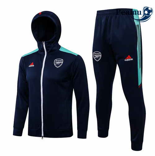 Peamu - Casaco de Fato de Treino Arsenal com capuz Azul Marinho 2021-2022