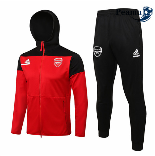 Peamu - Casaco de Fato de Treino Arsenal com capuz Vermelho 2021-2022