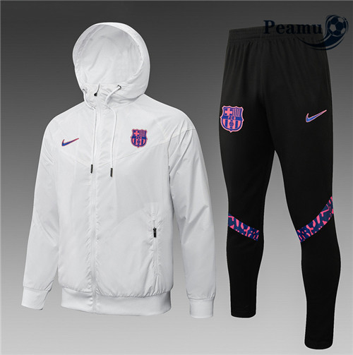 Peamu - Windrunner Fato de Treino Barcelona Branco 2021-2022