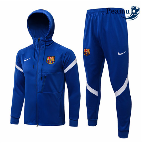 Peamu - Casaco de Fato de Treino Barcelona com capuz Azul 2021-2022