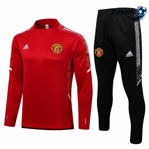 Peamu - Fato de Treino Manchester United Champions League Vermelho/Branco 2021-2022