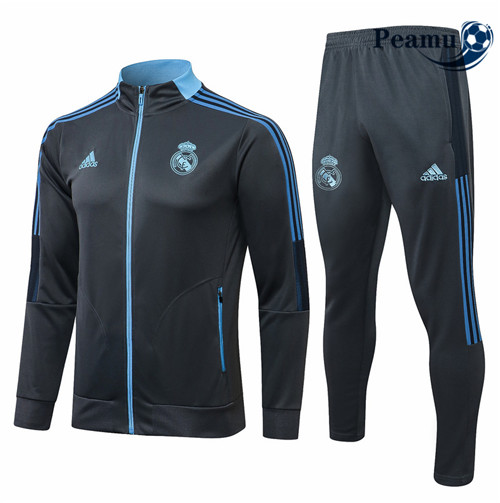 Peamu - Casaco de Fato de Treino Real Madrid Cinza escuro/Azul 2021-2022