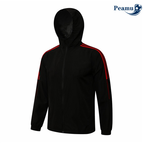 Peamu - Jaqueta Futebol PSG Windrunner Fato de Treino Preto/Vermelho 2021-2022
