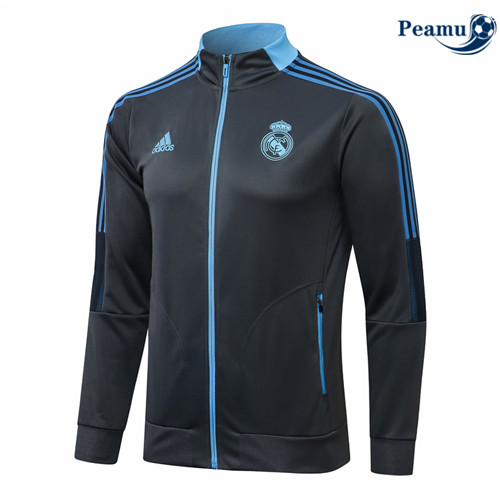 Peamu - Jaqueta Futebol Real Madrid Cinza escuro/Azul 2021-2022