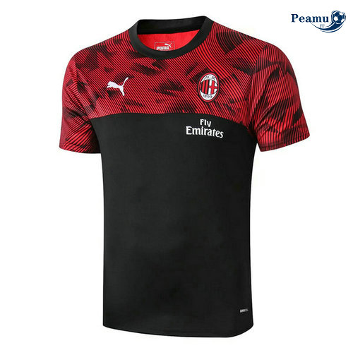 Camisola Futebol AC Milan Pre-Match Preto/Vermelho 2019-2020