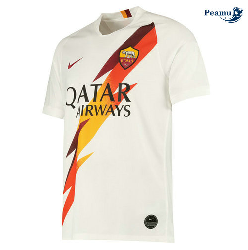 Camisola Futebol AS Roma Alternativa Equipamento Bianco 2019-2020