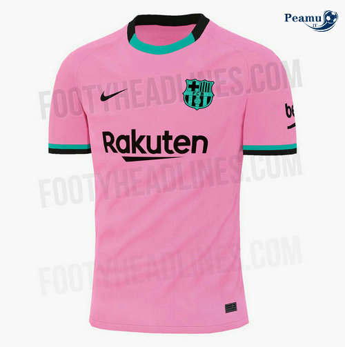 Camisola Futebol Barcelona Terceiro Equipamento 2020-2021