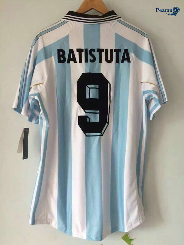 Classico Maglie Argentina Principal Equipamento (9 BATISTUTA) Coppa Del Mondo 1998