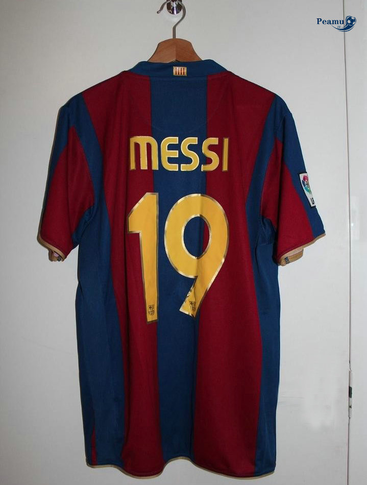 Classico Maglie Barcelona Principal Equipamento (19 Messi) 2007-2008