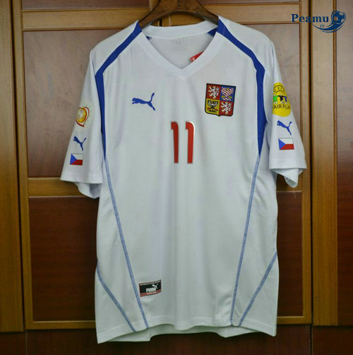 Classico Maglie República Checa Alternativa Equipamento (11 Nedved) Coppa Europa 2004