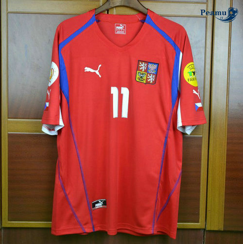 Classico Maglie República Checa Principal Equipamento (11 Nedved) Coppa Europa 2004