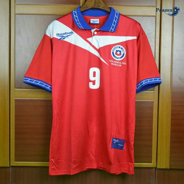 Classico Maglie Chile Principal Equipamento (9 Zamorano) Coppa Del Mondo 1996-98