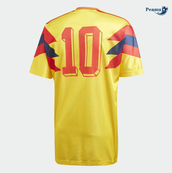 Classico Maglie Colombia Amarelo (10 Valderrama) Coppa Del Mondo 1990