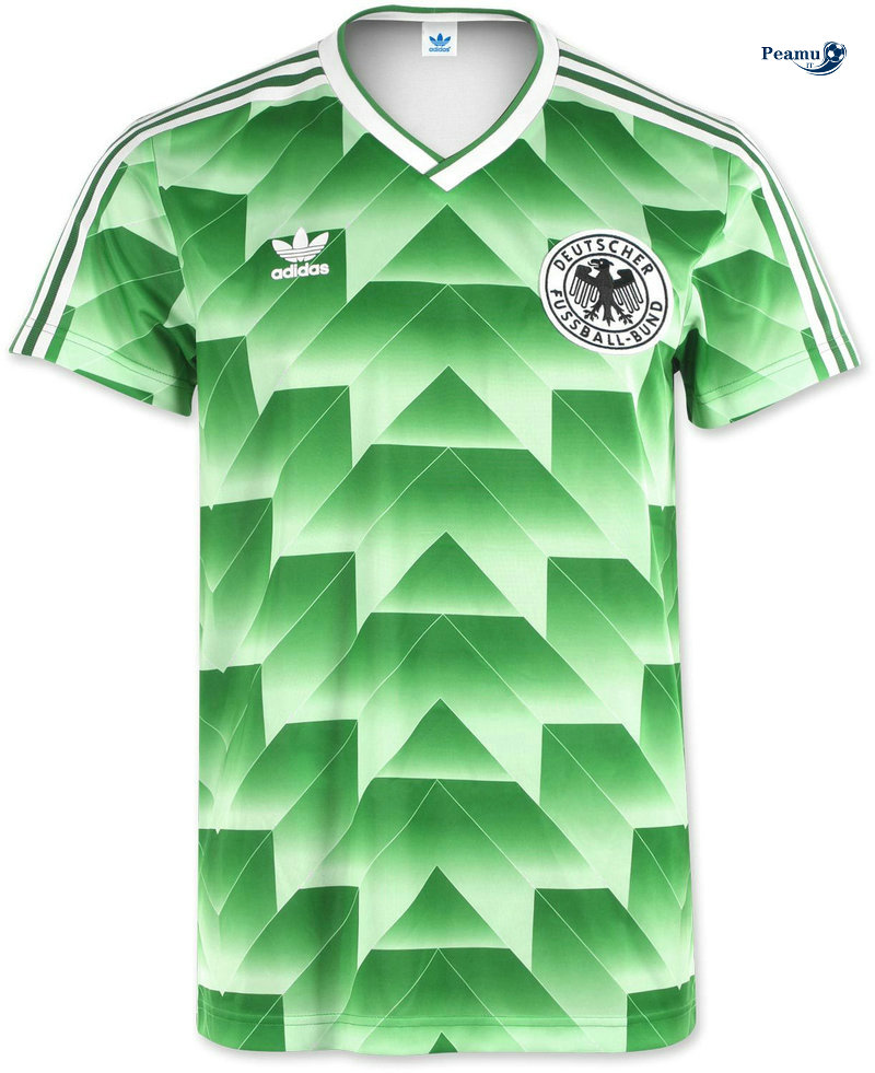 Classico Maglie Alemanha Alternativa Equipamento Verde Coppa Del Mondo 1988-90