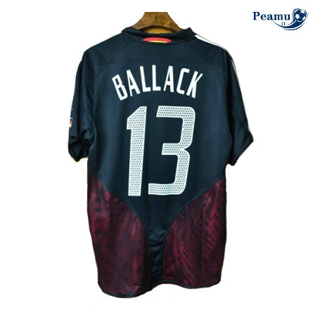 Classico Maglie Alemanha Alternativa Equipamento (13 BALLACK) Coppa Europa 2004 Preto