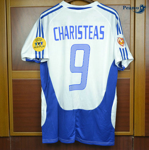 Classico Maglie Grèce Alternativa Equipamento Azul clair/Bianco Zagorakis Charisteas 2004