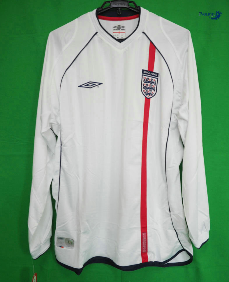 Classico Maglie Inglaterra Manche Longue Principal Equipamento Coppa Del Mondo 2002