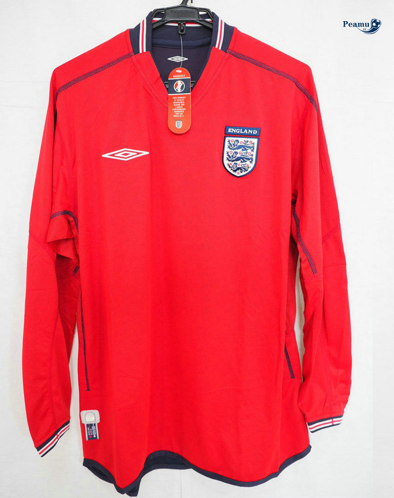 Classico Maglie Inglaterra Manche Longue Alternativa Equipamento 2002-03 Coppa Del Mondo