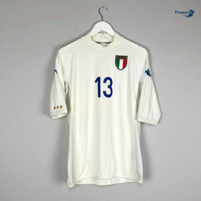 Classico Maglie Italia Alternativa Equipamento Bianco (13 NESTA) Coppa Del Mondo 2002