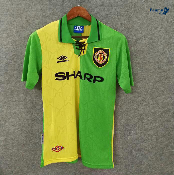 Classico Maglie Manchester United Alternativa Equipamento Verde/Amarelo 1992-94
