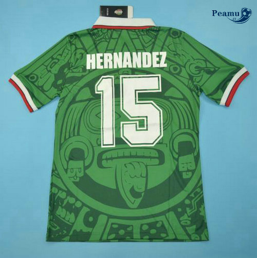 Classico Maglie Mexico Principal Equipamento Verde (15 Hernandez) 1998