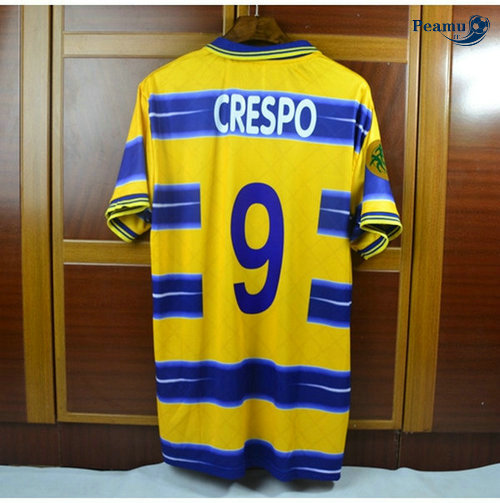 Classico Maglie Parme Calcio Principal Equipamento Amarelo (9 Crespo) 1998-99