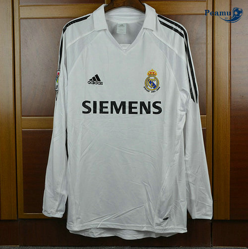 Classico Maglie Real Madrid Manche Longue Principal Equipamento 2005-06