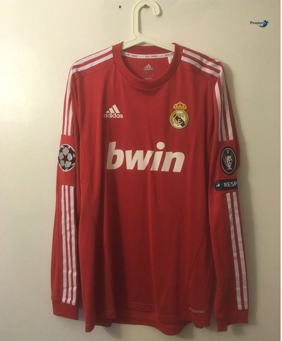 Classico Maglie Real Madrid Manche Longue Terceiro Equipamento Vermelho 2011-12