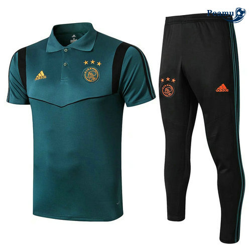 Kit Camisola Entrainement POLO Ajax + Pantalon Verde/Preto 2019-2020