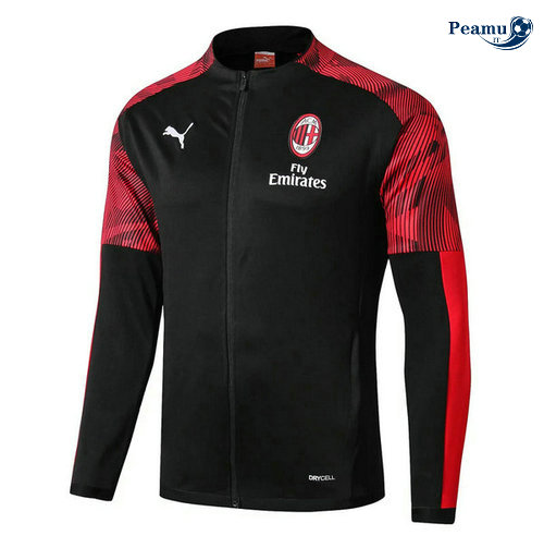 Jaqueta Futebol AC Milan Preto 2019-2020