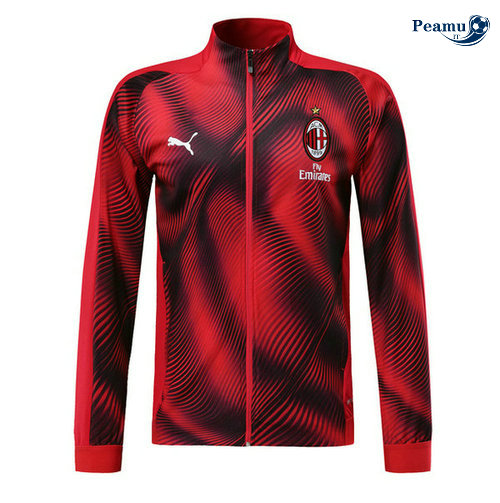 Jaqueta Futebol AC milan Vermelho/Preto 2019-2020 M003