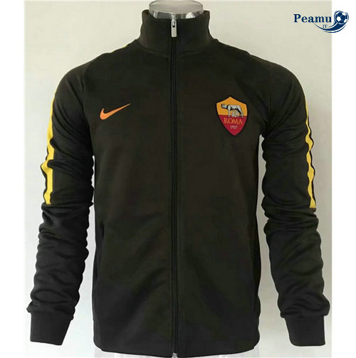 Jaqueta Futebol Roma Preto/Amarelo 2019-2020