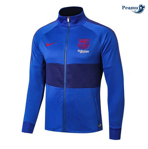 Jaqueta Futebol Barcelona Azul clair 2019-2020 Collo Alto