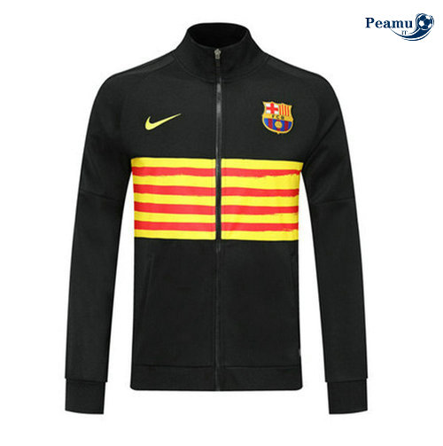 Jaqueta Futebol Barcelona Preto/Amarelo 2019-2020