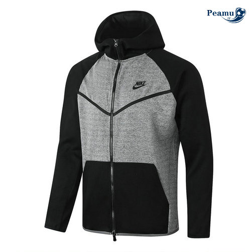 Jaqueta Futebol Italia Cinza/Preto manche Tech Fleece 2020-2021