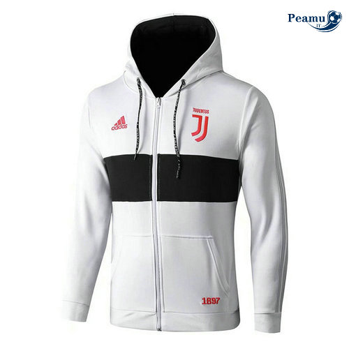 Sweat à capuche Calcio Juventus Bianco/Preto 2019-2020