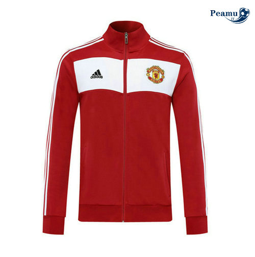Jaqueta Futebol Manchester United Vermelho/Bianco/Preto 2020-2021
