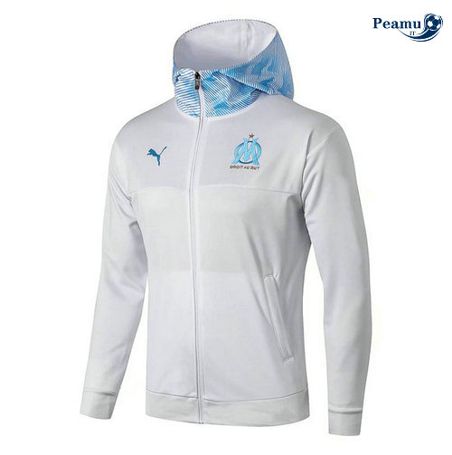 Sweat à capuche Calcio Marsella Bianco/Azul clair 2019-2020
