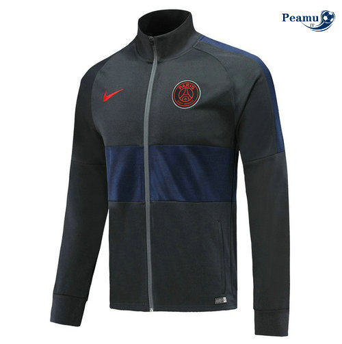 Jaqueta Futebol PSG Preto/Azul navy 2019-2020 Collo Alto