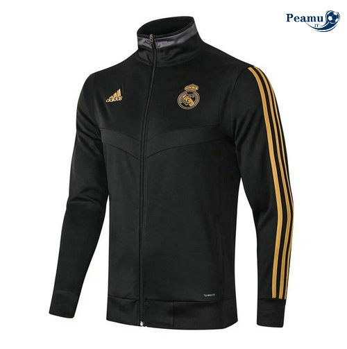 Jaqueta Futebol Preto Real Madrid 2019-2020