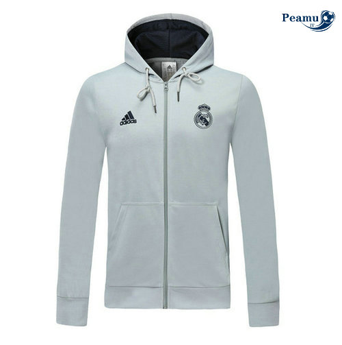 Sweat à capuche Real Madrid Cinza Claro 2019-2020