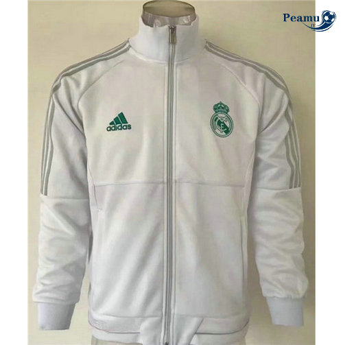 Jaqueta Futebol Real Madrid Bianco Collo Alto 2019-2020