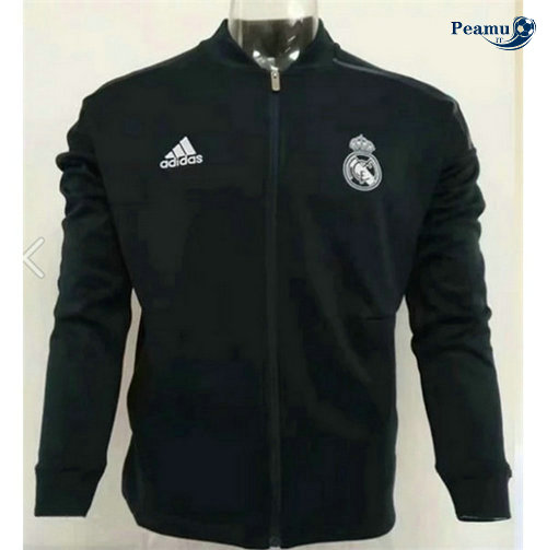 Jaqueta Futebol Real Madrid Preto 2019-2020