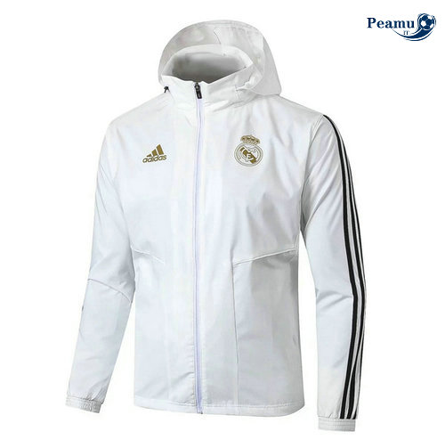 Giacca A Vento Real Madrid Bianco/Preto 2019-2020