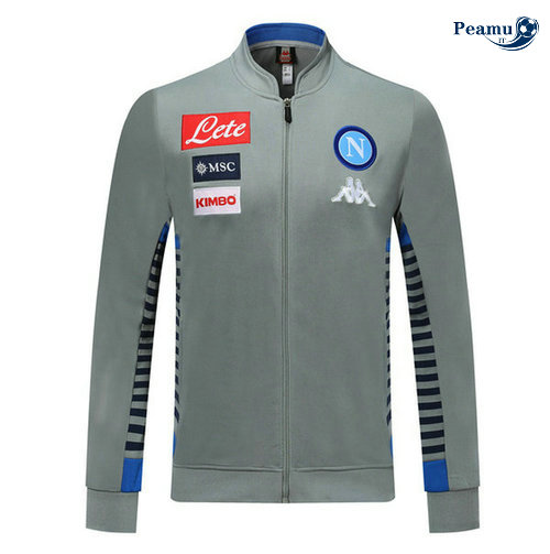 Jaqueta Futebol SSC Naples Cinza/Azul clair 2019-2020