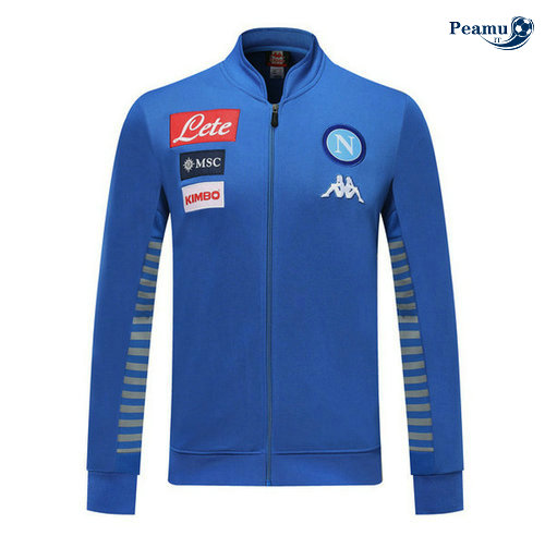 Jaqueta Futebol SSC Naples Azul clair/Cinza 2019-2020