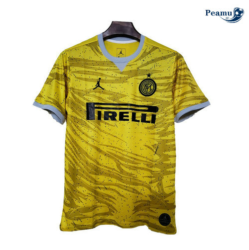 Camisola Futebol Inter Milan Jordan Amarelo fans 2019-2020