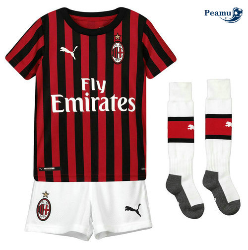 Camisola Futebol AC Milan Crianças Principal Equipamento 2019-2020