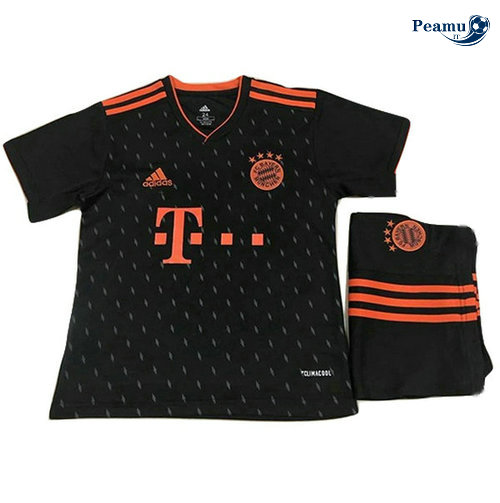 Camisola Futebol Bayern de Munique Preto Crianças 2019-2020